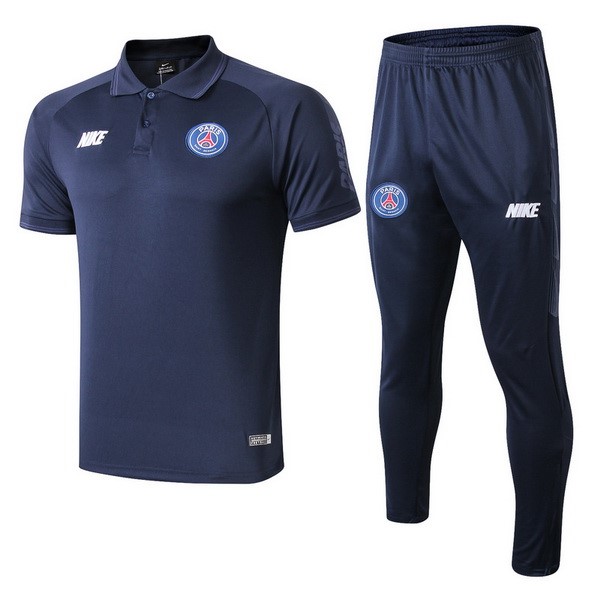 Polo Conjunto Completo Paris Saint Germain 2019 2020 Azul